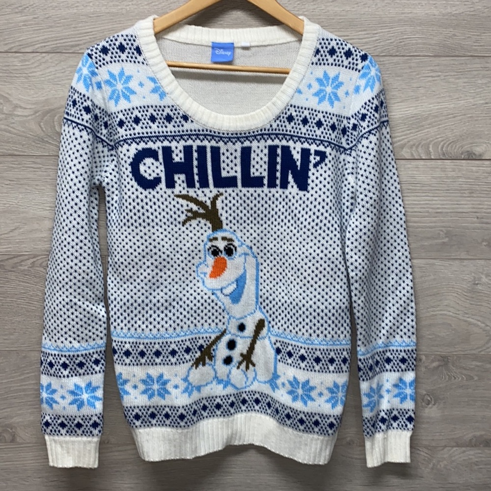 Olaf Disney Knit Sweater Ladies Small